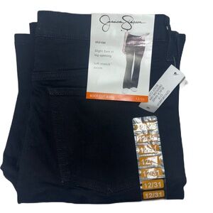 Jessica Simpson Black Mid Rise Boot Cut Stretch Denim Jeans Womens 12/31
